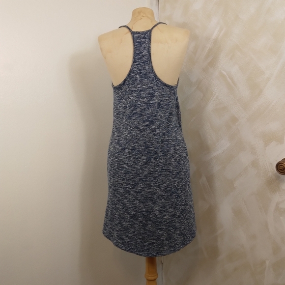 Size SP American Eagle Spaghetti Strap Sweater Dress Racer Back Heather Blue - Picture 3 of 7